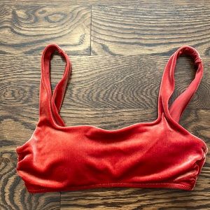 aerie suede bikini top